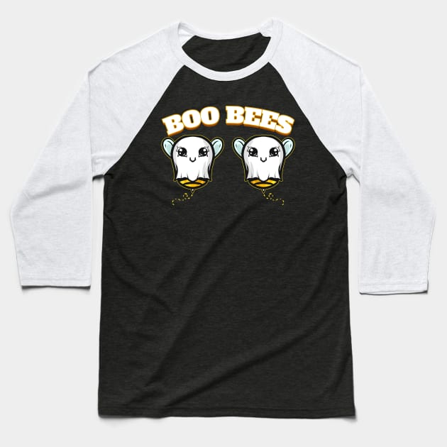 Boo Bees Dressed Up As Ghost Costume Halloween Baseball T-Shirt by SinBle